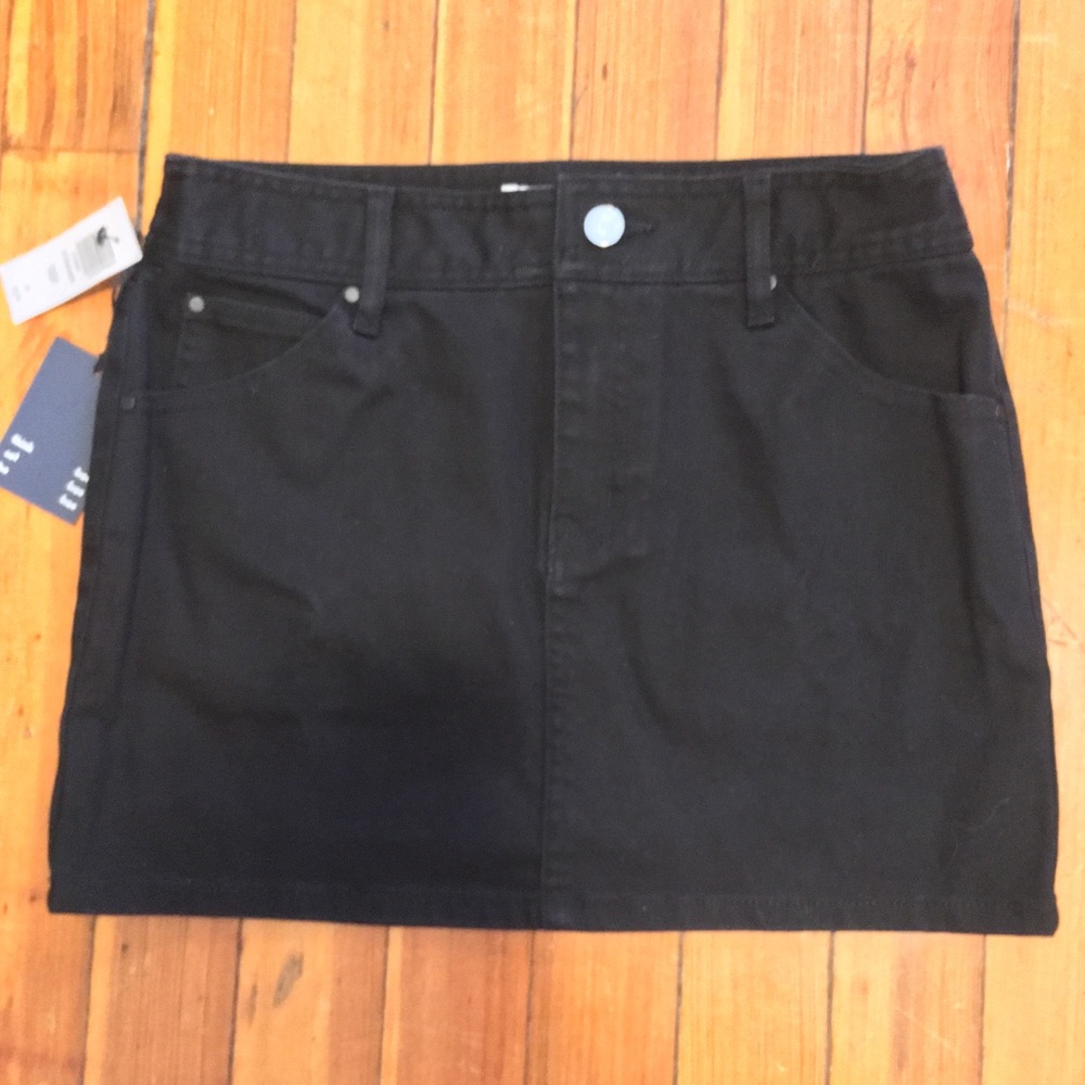 NWT Aritzia Black denim Mini Skirt - NWT